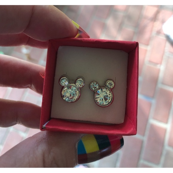 Earrings; Stud; Faux Diamonds; Alloy Plated - Picture 7 of 8